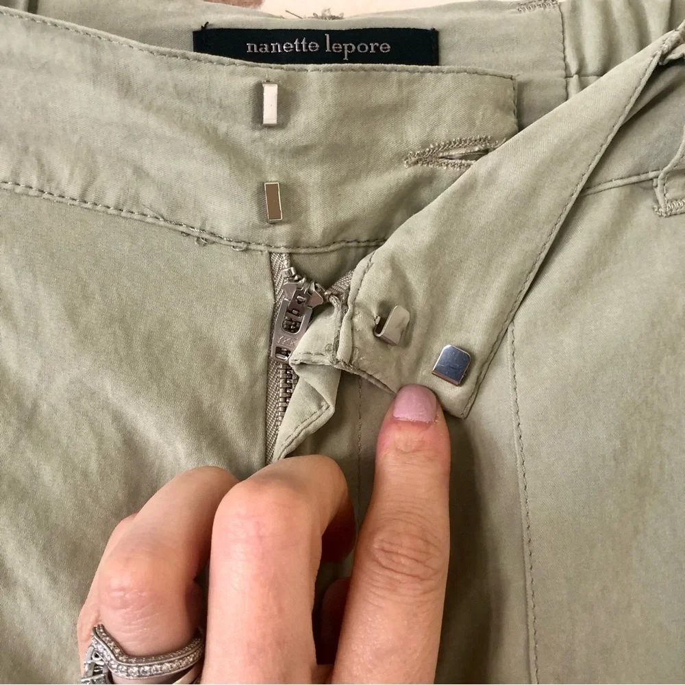Nanette Lepore Silk Blend Sage Green Pants Size 6 - Picture 5 of 8